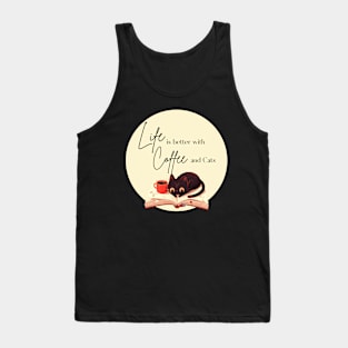 Coffee, Cats, and Cozy Reads Tank Top